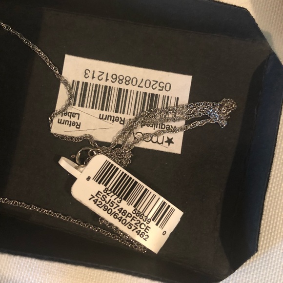 NWT pearl pendent drop necklace with diamo… - Picture 4 of 5